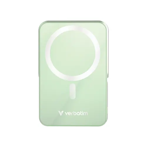 Външна батерия, Verbatim Charge 'n' Go Power Bank with Stand Magnetic Wireless 10000mAh Green - image 1