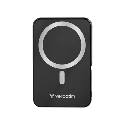 Външна батерия, Verbatim Charge 'n' Go Power Bank with Stand Magnetic Wireless 10000mAh Black - image 1