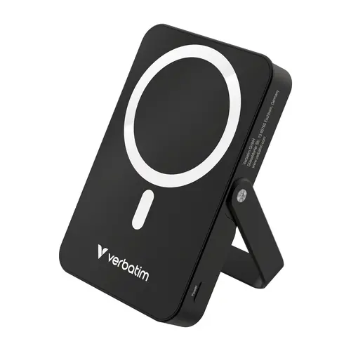 Външна батерия, Verbatim Charge 'n' Go Power Bank with Stand Magnetic Wireless 10000mAh Black