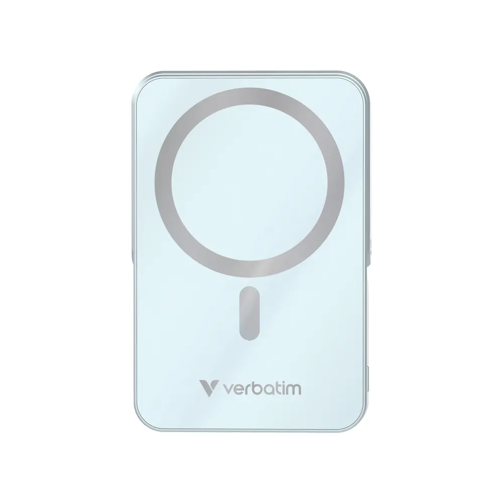 Външна батерия, Verbatim Charge 'n' Go Power Bank with Stand Magnetic Wireless 10000mAh Blue - image 1