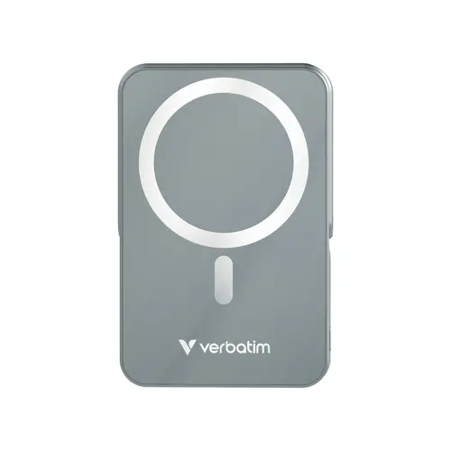 Външна батерия, Verbatim Charge 'n' Go Power Bank with Stand Magnetic Wireless 10000mAh Grey - image 1