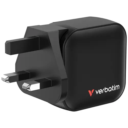 Зарядно устройство, Verbatim Mini GaN Charger 70W 3 Port US plug with EU and UK adaptors - image 6