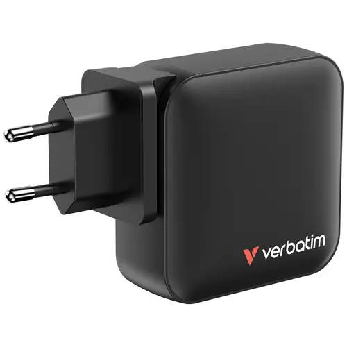 Зарядно устройство, Verbatim Mini GaN Charger 165W 4 Port US plug with EU and UK adaptors