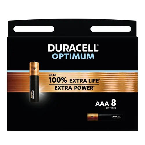 Αλκαλική μπαταρία DURACELL OPTIMUM MX2400 LR03 AAA /8 τεμ. σε blister/ 1.5V - 1