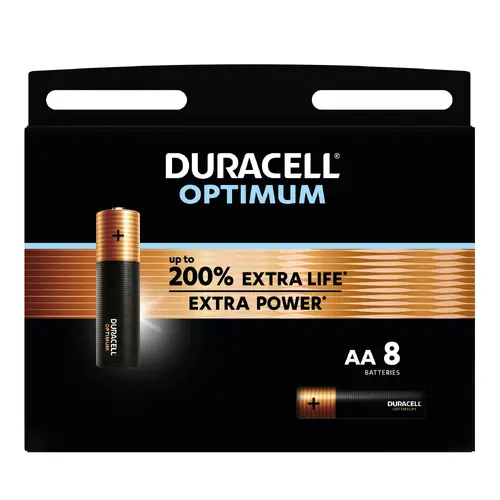 Алкална батерия DURACELL OPTIMUM LR6 /8 бр. в блистер/ 1.5V