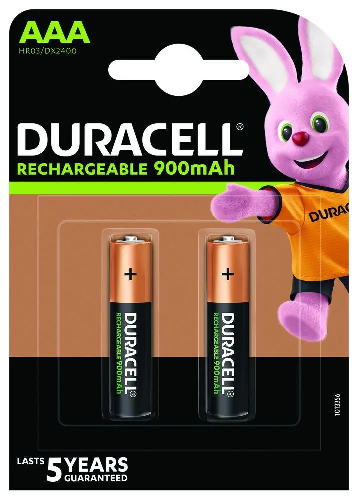Επαναφορτιζόμενη μπαταρία DURACELL R03 AAA, 900mAh NiMH, 1.2V, 2 τεμ. στη συσκευασία