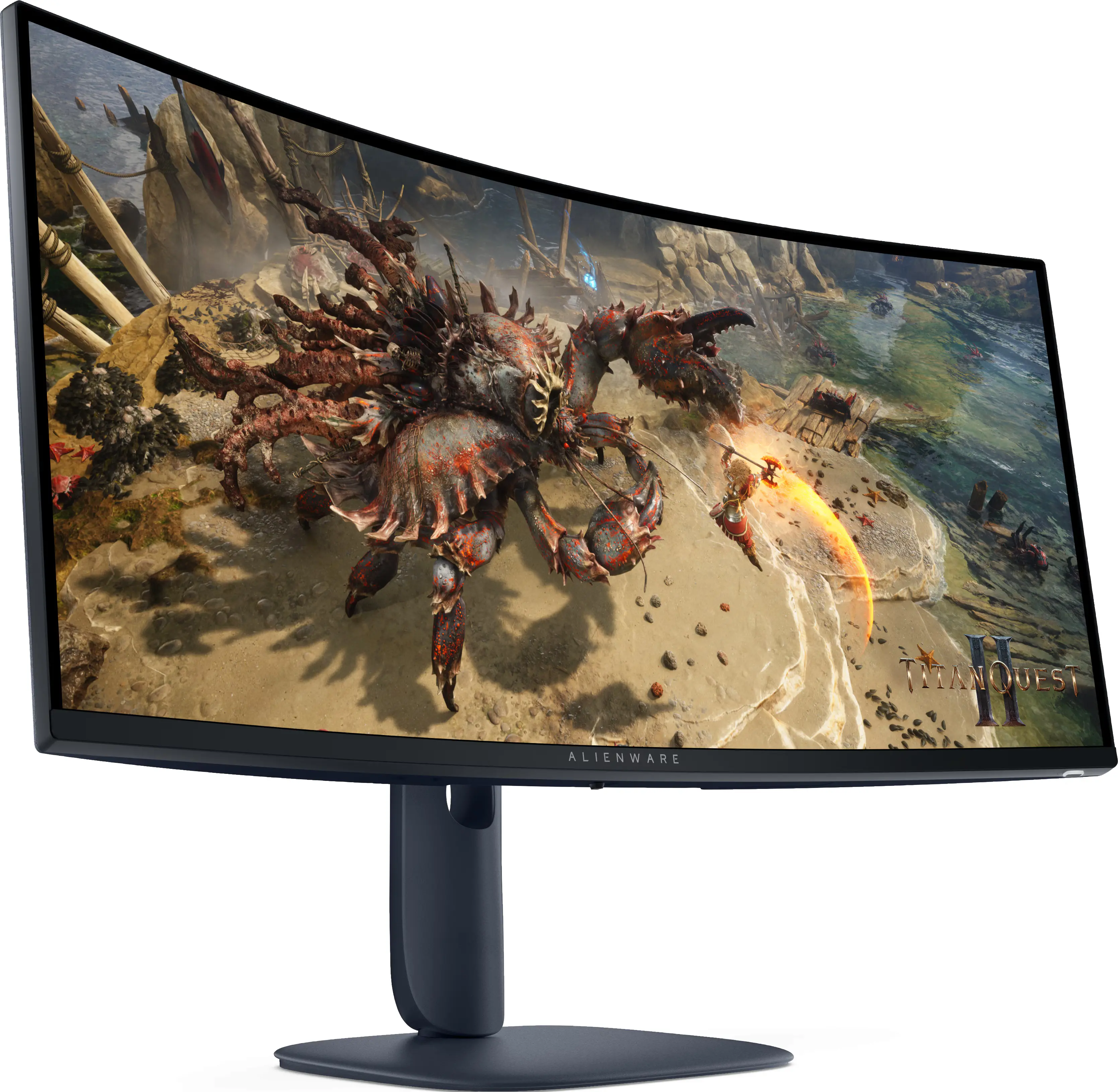 Монитор, Dell Alienware AW3425DWM, 34" Curved WQHD LED AG 21:9, VA, 1ms GTG, 3000:1, 400 cd/m2, 3440x1440, 180 Hz, 95% DCI-P3, HDR, VRR, AMD FreeSync, VESA AdaptiveSync, HDMI, DP, USB 5Gbps, PIP, PBP, Height Adjustable, Pivot, Tilt, Black - image 1