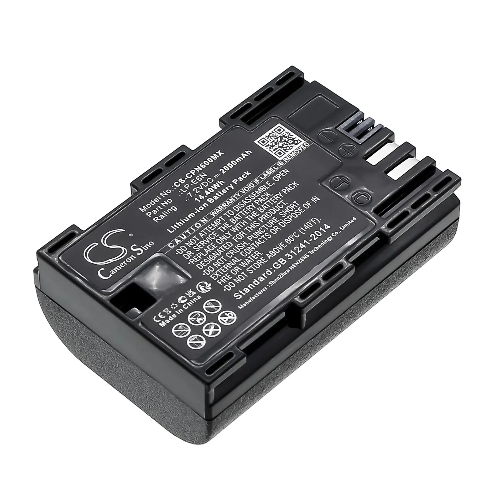 Батерия за фотоапарат CANON EOS 5D, EOS 60D LiIon 7.2V 2000mAh Cameron Sino - image 2