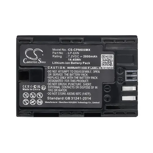 Батерия за фотоапарат CANON EOS 5D, EOS 60D LiIon 7.2V 2000mAh  Cameron Sino