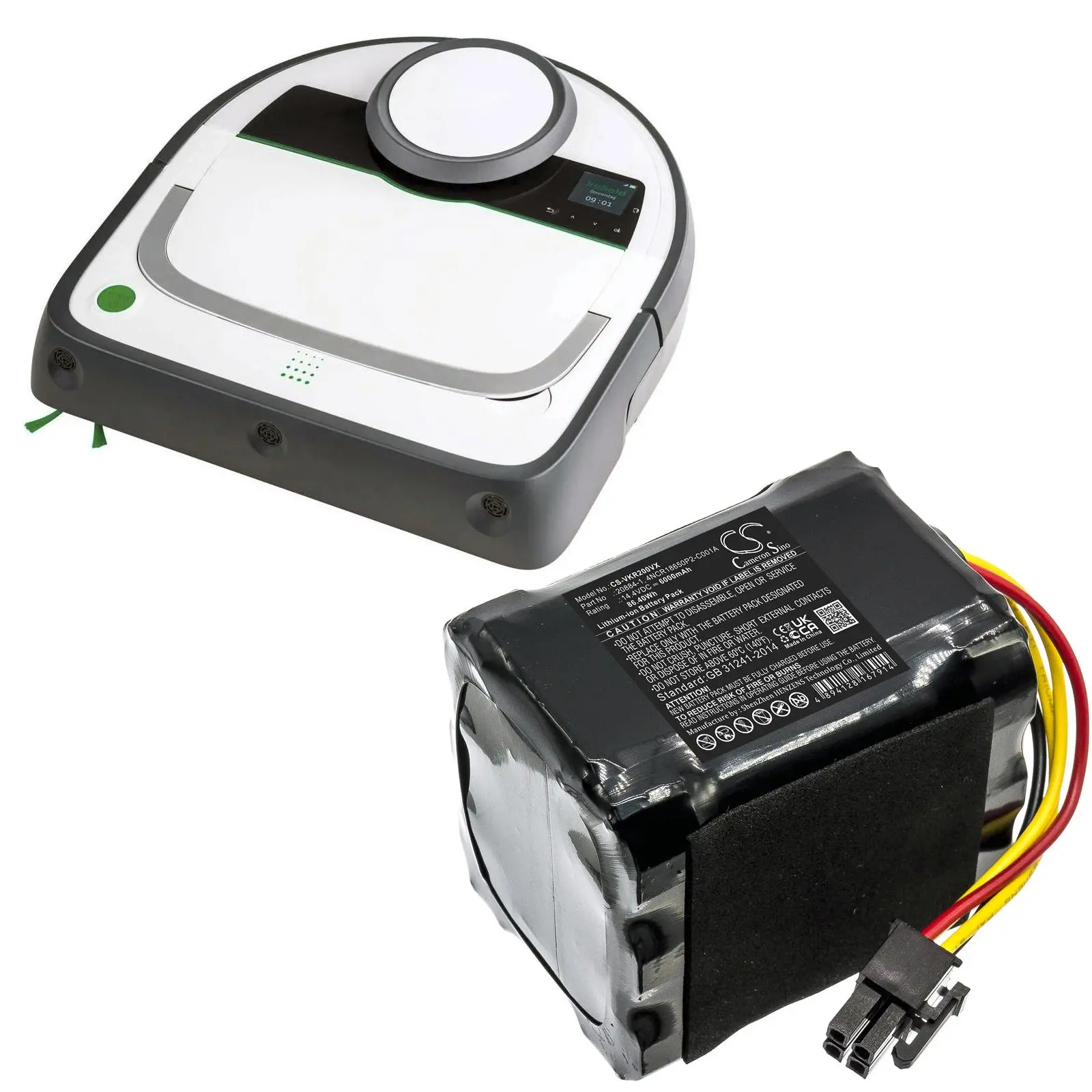 Батерия за прахосмукачка Rowenta RG7975WH/NS0, RG7987WH/NS0 SS-2230002528 LiIon 14,4V 2600mAh CAMERON SINO - image 3