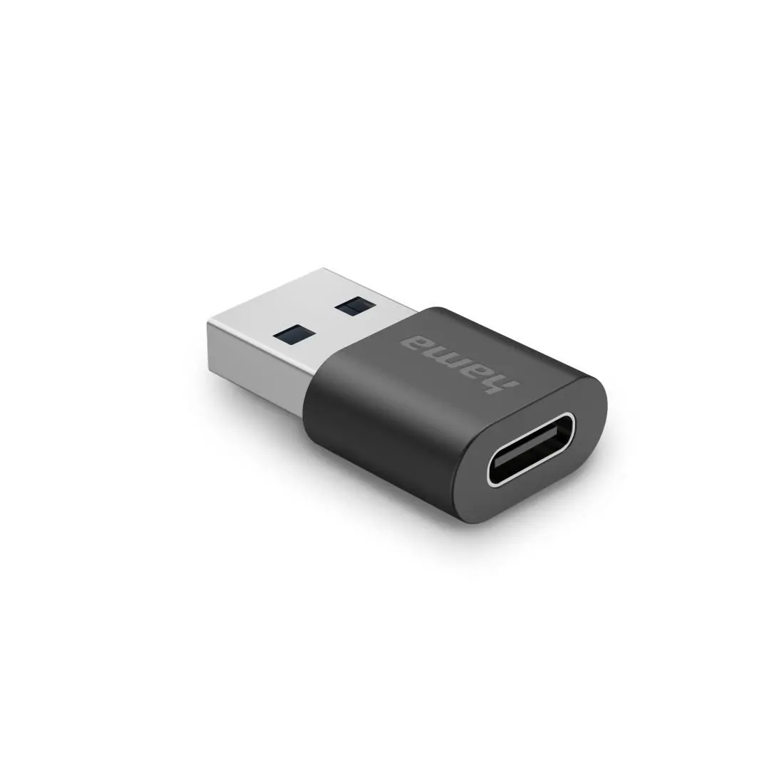 Αντάπτορας HAMA USB-A αρσενικό - USB-C θηλυκό, USB 3.2 Gen 2, 10 Gbit/s, Μαύρος