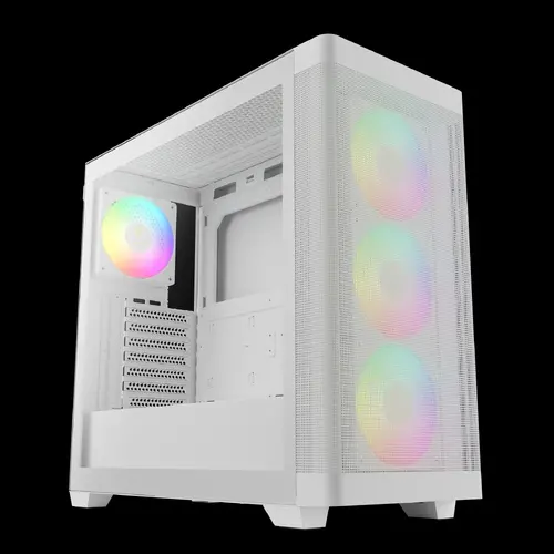 Gamdias кутия Case E-ATX - ATHENA M3 White - USB-C, 4 x 120 mm A-RGB, Mesh, Tempered Glass - image 1