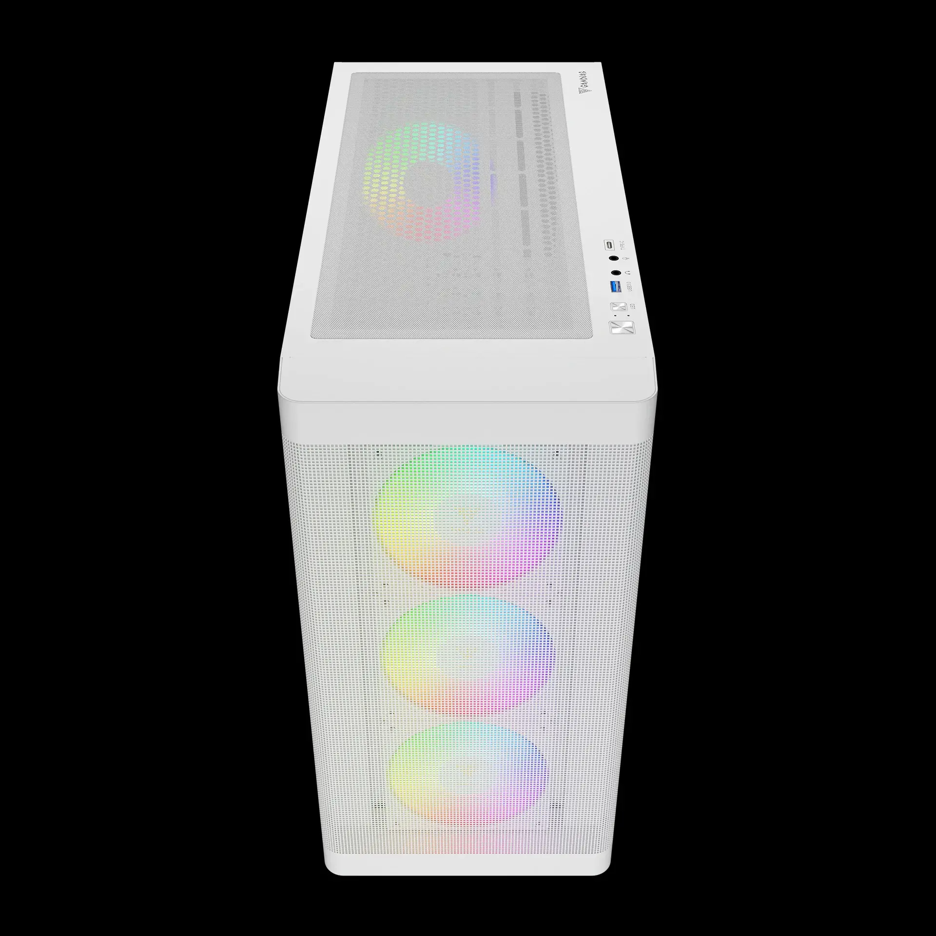 Gamdias кутия Case E-ATX - ATHENA M3 White - USB-C, 4 x 120 mm A-RGB, Mesh, Tempered Glass - image 2