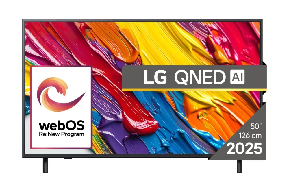 Τηλεόραση, LG 50QNED82A3B, 50" 4K QNED HDR Smart TV, 3840x2160, DVB-T2/C/S2, Alpha 7 AI Processor, HDR10 / HLG, webOS 25 ThinQ, VRR / ALLM / HGiG