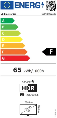 Телевизор, LG 50QNED82A3B, 50" 4K QNED HDR Smart TV, 3840x2160, DVB-T2/C/S2, Alpha 7 AI Processor, HDR10 / HLG, webOS 25 ThinQ, VRR / ALLM / HGiG, 4K Upscaling, WiFi 5, Voice Controll, Bluetooth 5.1, AirPlay 2, LAN, CI, HDMI, SPDIF, Google Cast, 2 pole Stand - image 5