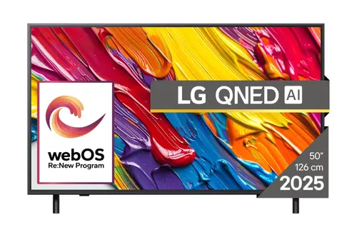 Телевизор, LG 50QNED82A3B, 50" 4K QNED HDR Smart TV, 3840x2160, DVB-T2/C/S2, Alpha 7 AI Processor, HDR10 / HLG, webOS 25 ThinQ, VRR / ALLM / HGiG, 4K Upscaling, WiFi 5, Voice Controll, Bluetooth 5.1, AirPlay 2, LAN, CI, HDMI, SPDIF, Google Cast, 2 pole Stand