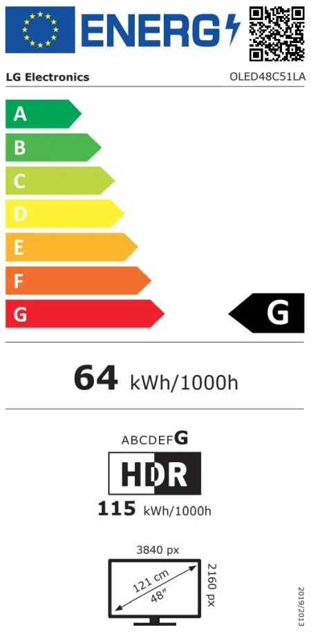 Телевизор, LG OLED48C51LA, 48" UHD OLED evo, 4K (3840 x 2160), DVB-C/T2/S2, Full Cinema Screnn, Alpha 9 AI 4K Gen8, 120Hz Native (VRR 144Hz), ThinQ AI, HDR10, VRR, NVIDIA G-SYNC, AMD FreeSync, Dolby Vision, Dolby Atmos, Wi-Fi 6, Bluetooth, HDMI, USB, Airplay 2, IC - image 5