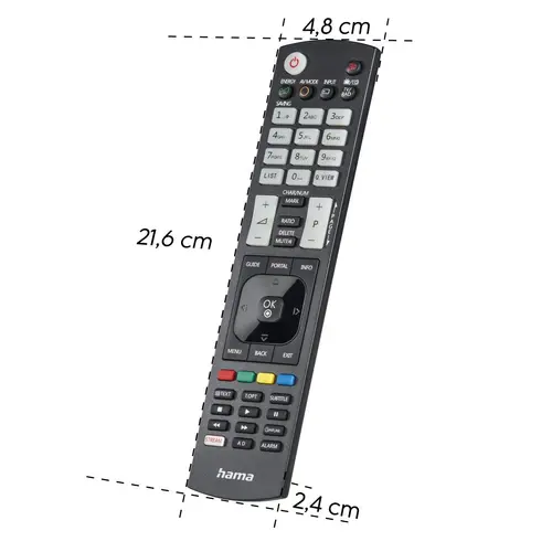 HAMA Universal τηλεχειριστήριο για LG TV, Φωτιζόμενα πλήκτρα, εκπαιδεύσιμο - 11
