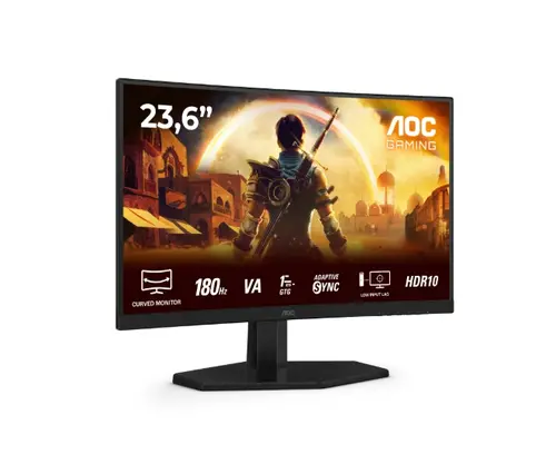 Монитор, AOC C24G42E, 23.6" VA Curved 1500R, WLED, 1020x1080@180Hz, 4ms GtG, 0.5ms MPRT, 250cd m/2, 3000:1, 80M:1 DCR, Adaptive Sync, FlickerFree, Low Blue Light, 2Wx2, Tilt, 2xHDMI, DP - image 10