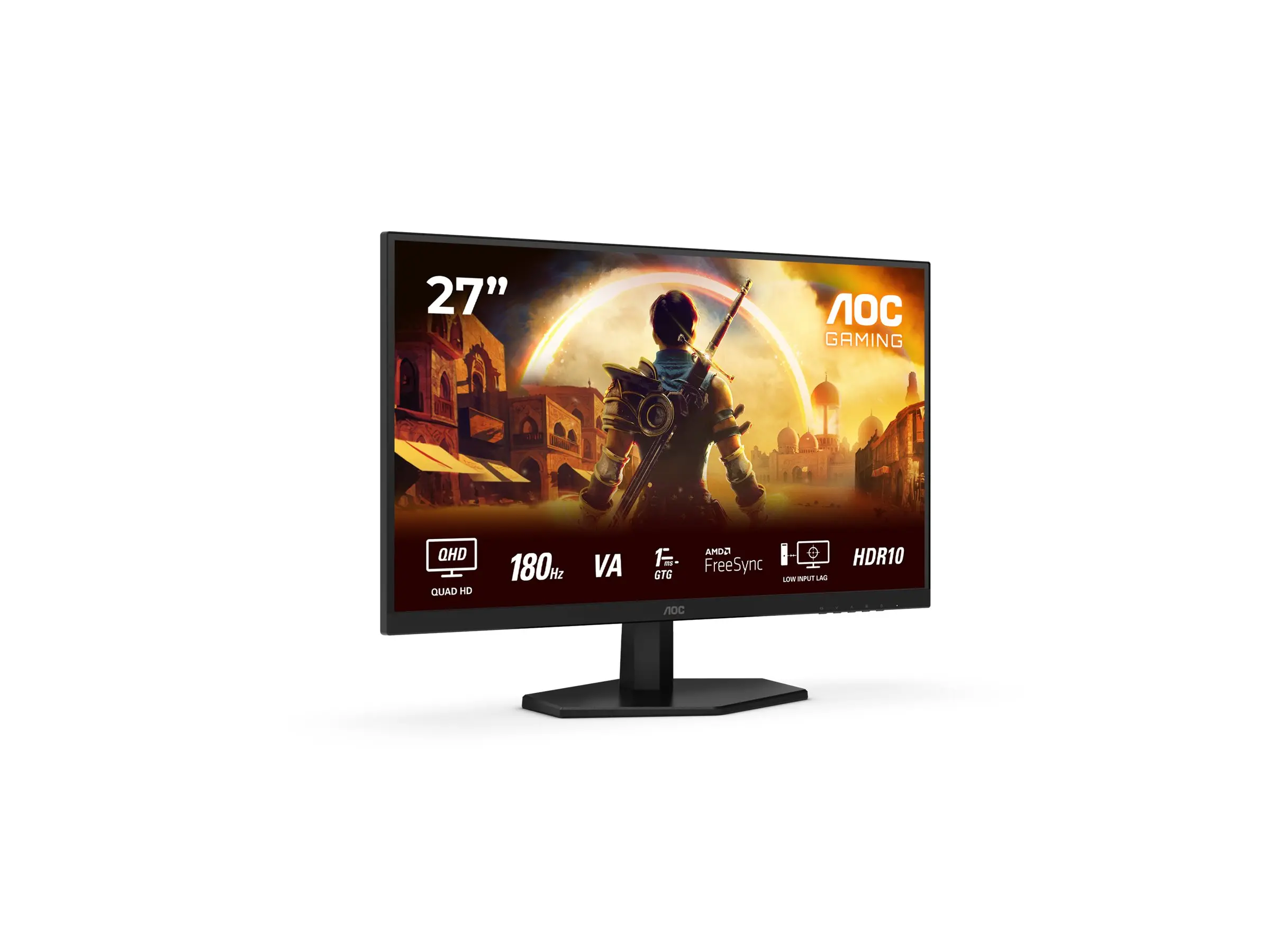 Monitor, AOC Q27G42XNE, 27" Fast VA WLED, 2560x1440@180Hz, 1ms GtG, 0.5ms MPRT, 300cd m/2, 5000:1, 80M:1 DCR, Adaptive Sync, FlickerFree, Low Blue - image 9