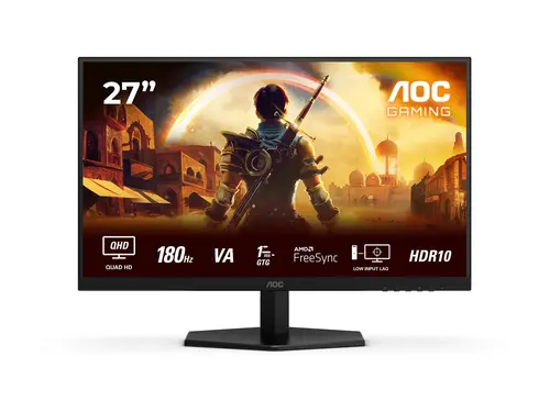 Монитор, AOC Q27G42XNE, 27" Fast VA WLED, 2560x1440@180Hz, 1ms GtG, 0.5ms MPRT, 300cd m/2, 5000:1, 80M:1 DCR, Adaptive Sync, FlickerFree, Low Blue Light, 2Wx2, Tilt, 2xHDMI, DP - image 9