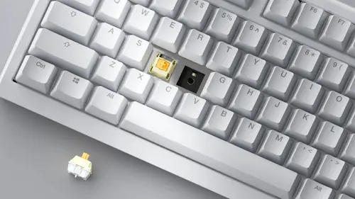 Ducky професионална геймърска механична клавиатура Professional Gaming Mechanical Keyboard One X Wireless White - Ducky AI Switches [Linear] - image 15
