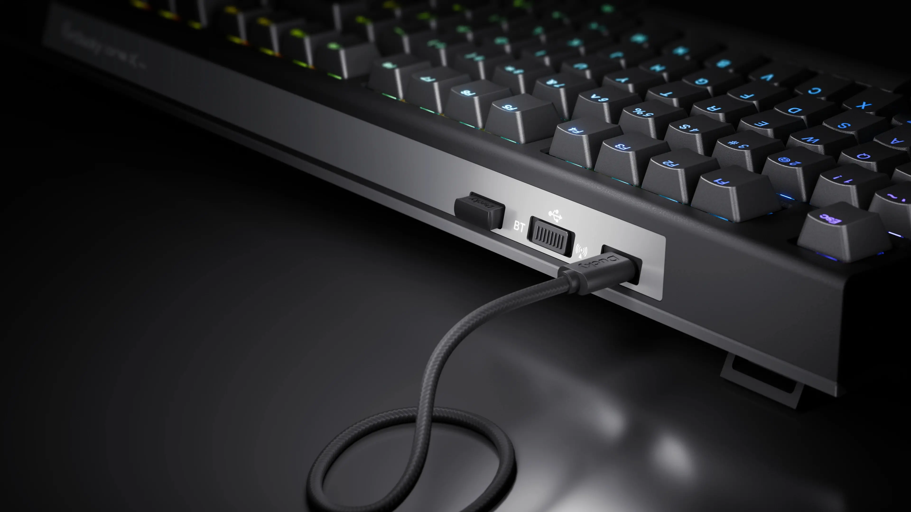 Ducky професионална геймърска механична клавиатура Professional Gaming Mechanical Keyboard One X Wireless Black - Ducky AI Switches [Linear] - image 11