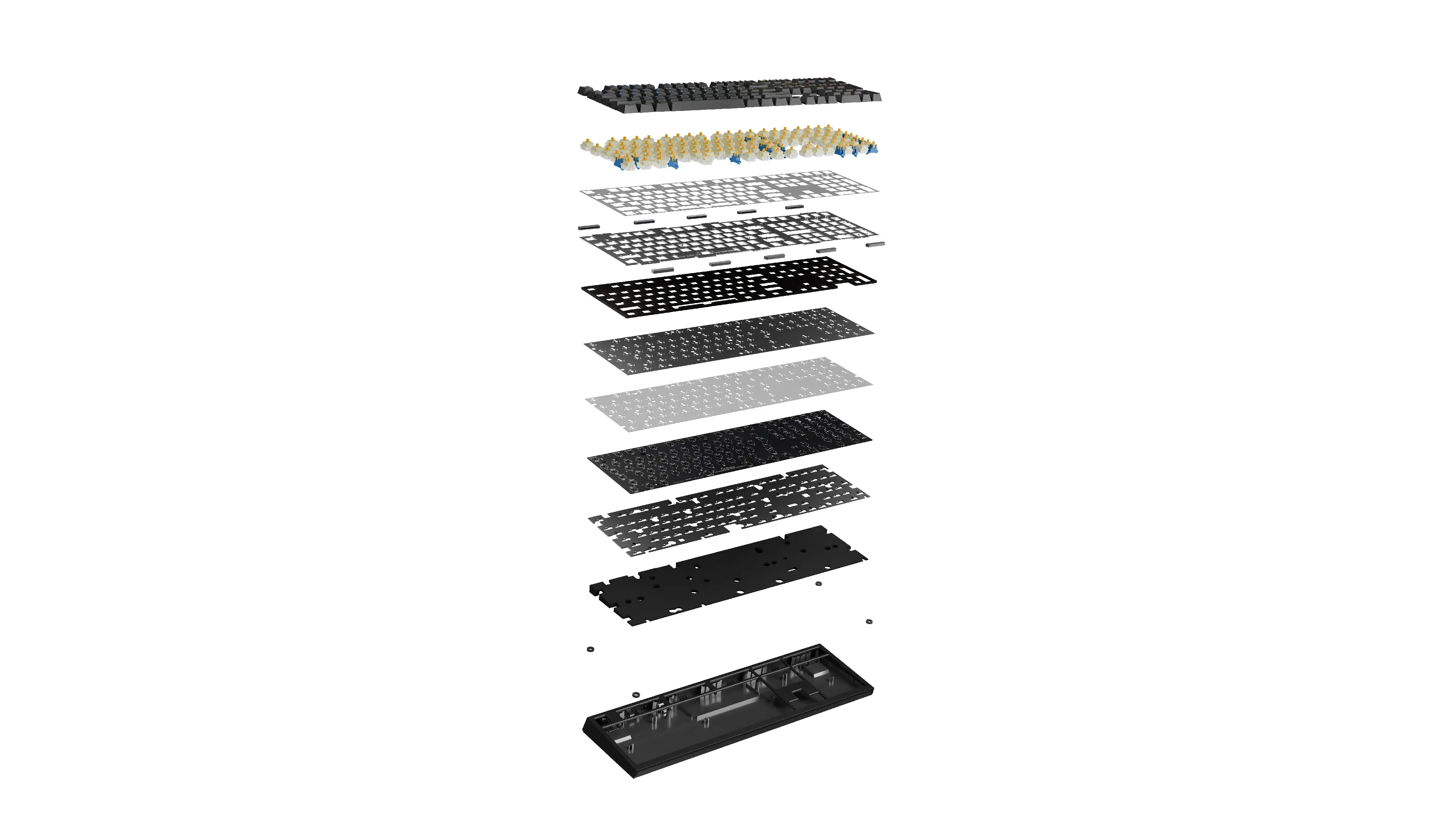 Ducky професионална геймърска механична клавиатура Professional Gaming Mechanical Keyboard One X Wireless Black - Ducky AI Switches [Linear] - image 9