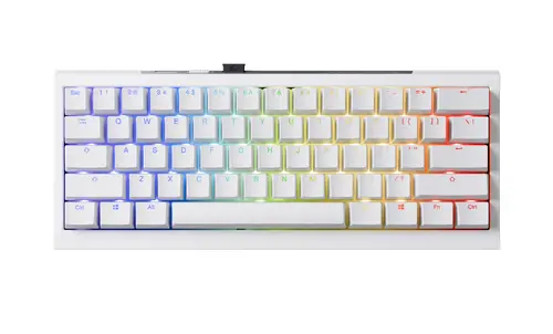 Ducky професионална геймърска механична клавиатура Professional Gaming Mechanical Keyboard One X Mini Wireless White - Ducky AI Switches [Linear]