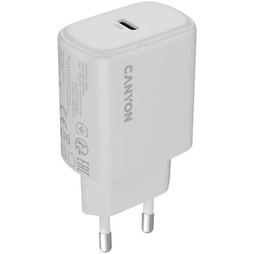 Φορτιστής CANYON OnCharge 250 25W 1xPD EU Λευκό - 1