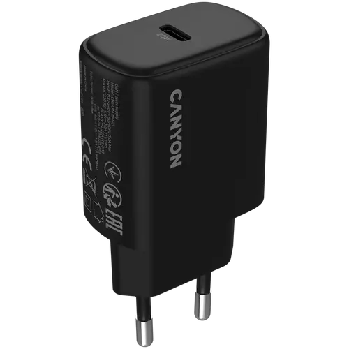 Încărcător CANYON OnCharge 200 20W 1xPD EU Negru - 1