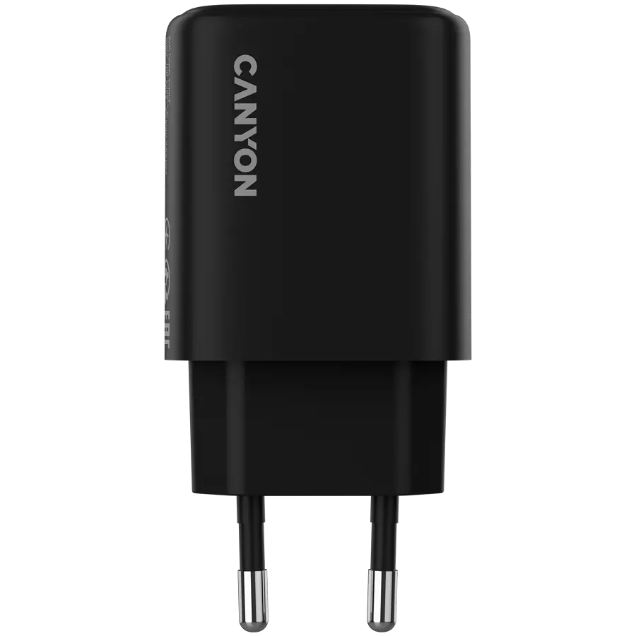 CANYON charger OnCharge 200 20W 1xPD 1xQC EU Black - image 1