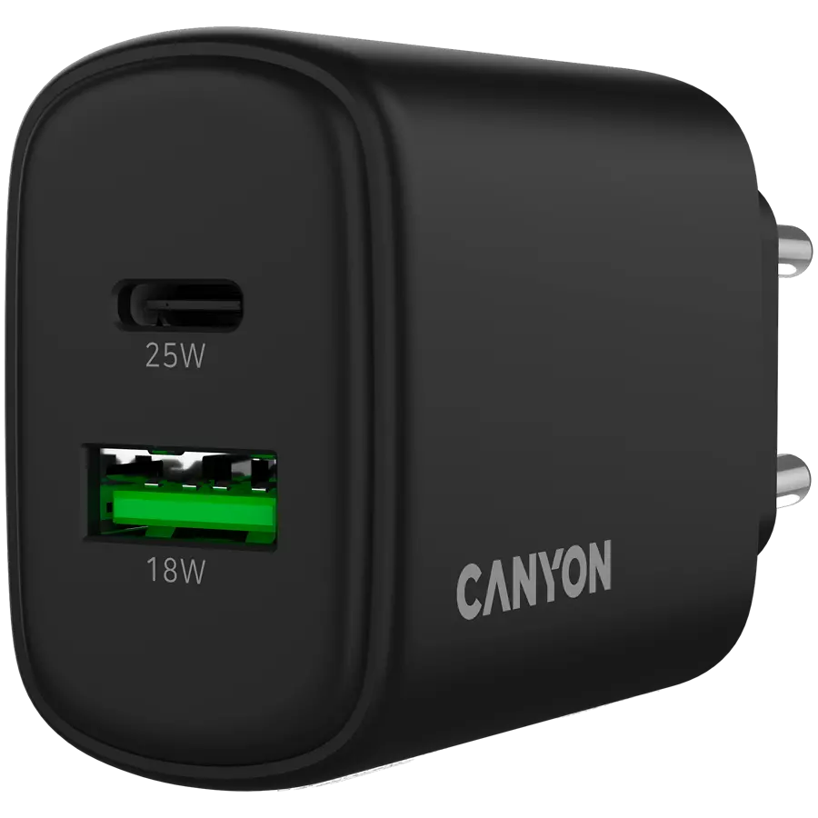 CANYON charger OnCharge 250 25W 1xPD 1xQC EU Black - image 4