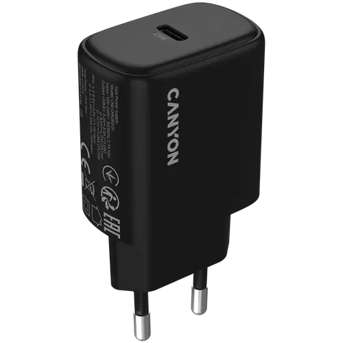 Φορτιστής CANYON OnCharge 250 25W 1xPD EU Μαύρο - 1