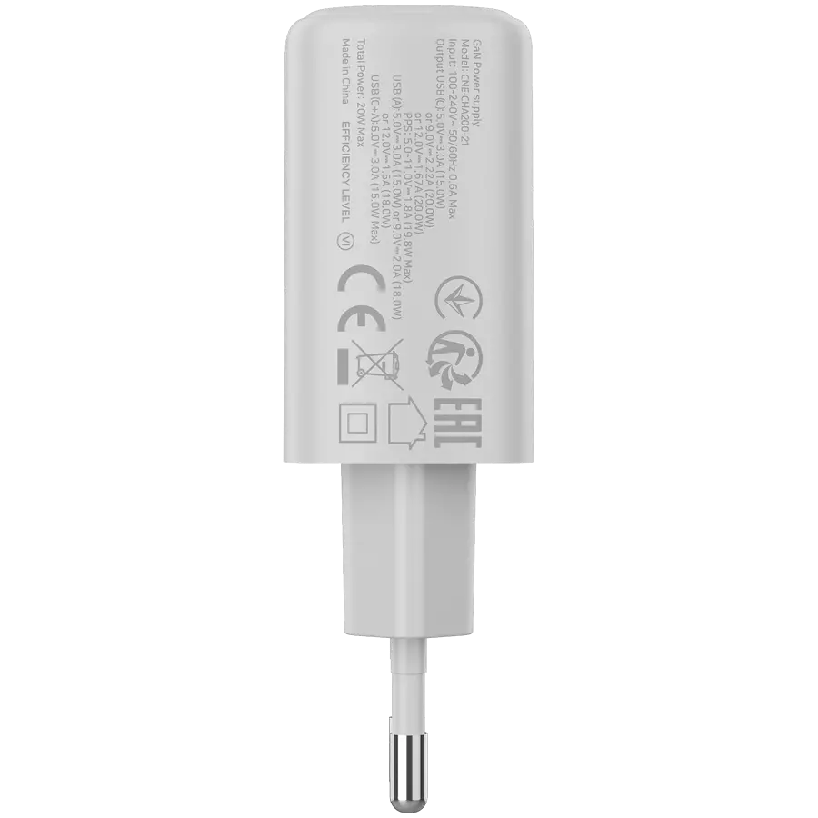 CANYON charger OnCharge 200 20W 1xPD 1xQC EU White - image 2