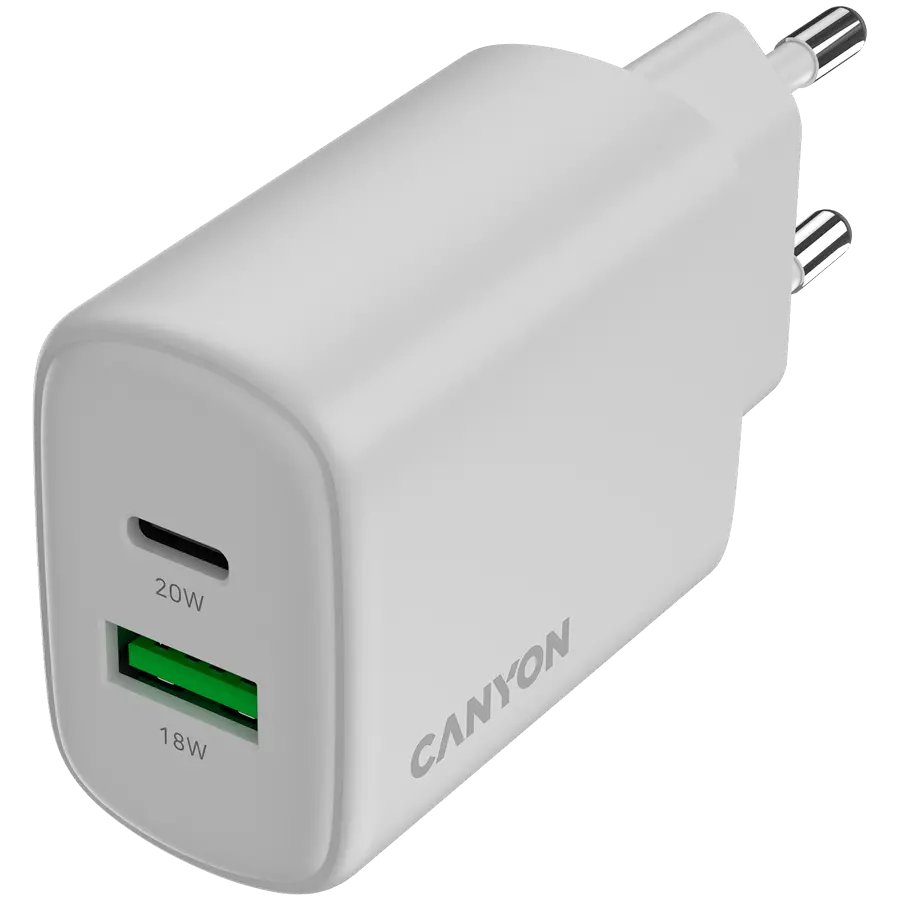 CANYON charger OnCharge 200 20W 1xPD 1xQC EU White - image 3