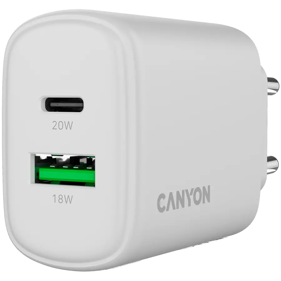 CANYON charger OnCharge 200 20W 1xPD 1xQC EU White - image 4