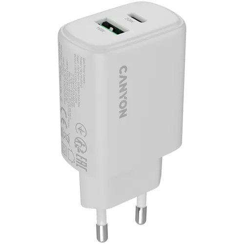 CANYON charger OnCharge 200 20W 1xPD 1xQC EU White