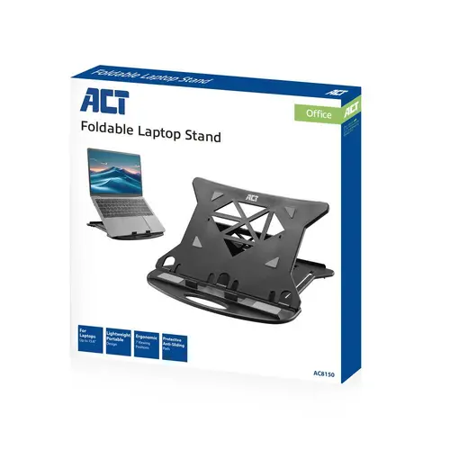 Сгъваема лека поставка за лаптоп ACT AC8150, 7 позиции, Черен - image 13