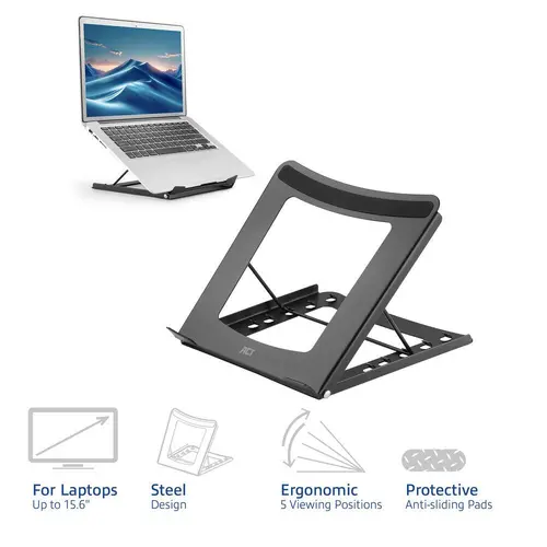 Suport pliabil pentru laptop ACT AC8145, 5 poziții, Negru - 2