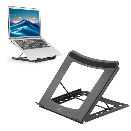 Suport pliabil pentru laptop ACT AC8145, 5 poziții, Negru - 1