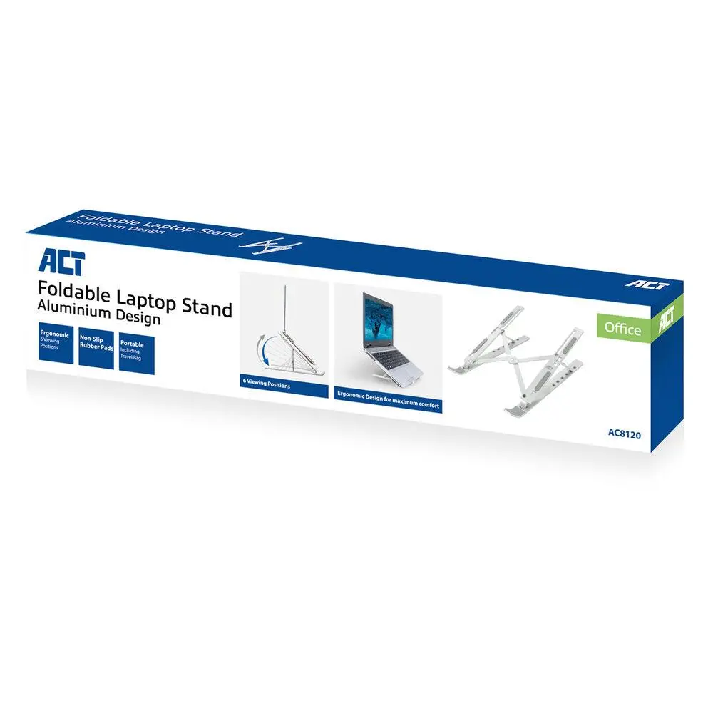 Suport pliabil din aluminiu pentru laptop ACT AC8120, 6 poziții - image 9