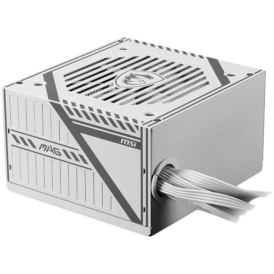 MSI MAG A650BNL WHITE Sursă de alimentare 650W, 80 PLUS Bronze, ventilator silențios 120mm, Protecții: OCP/OVP/OPP/OTP/SCP, Active PFC Design
