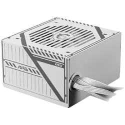 MSI MAG A650BNL WHITE Power Supply 650W, 80 PLUS Bronze, 120mm low noise Fan, Protections: OCP/OVP/OPP/OTP/SCP, Active PFC Design, Flat Cable Equipment, Dimensions: 150mmx140mmx86mm, 5Y Warranty