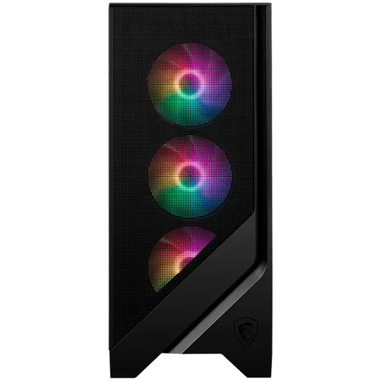 MSI MAG FORGE 120A AIRFLOW, Mid-Tower, ATX/M-ATX/ITX, 2x USB 3.2 Gen 1 Type-A, 1x Audio/1x Mic, LED On/Off Button, ARGB Hub, 6x 120mm ARGB Fans, Mesh Panel, 4mm Tempered Glass - image 2
