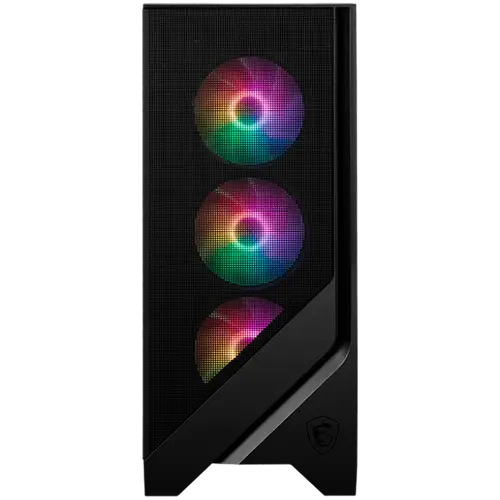 MSI MAG FORGE 120A AIRFLOW, Mid-Tower, ATX/M-ATX/ITX, 2x USB 3.2 Gen 1 Type-A, 1x Audio/1x Mic, LED On/Off Button, ARGB Hub, 6x 120mm ARGB Fans, Mesh Panel, 4mm Tempered Glass - image 2