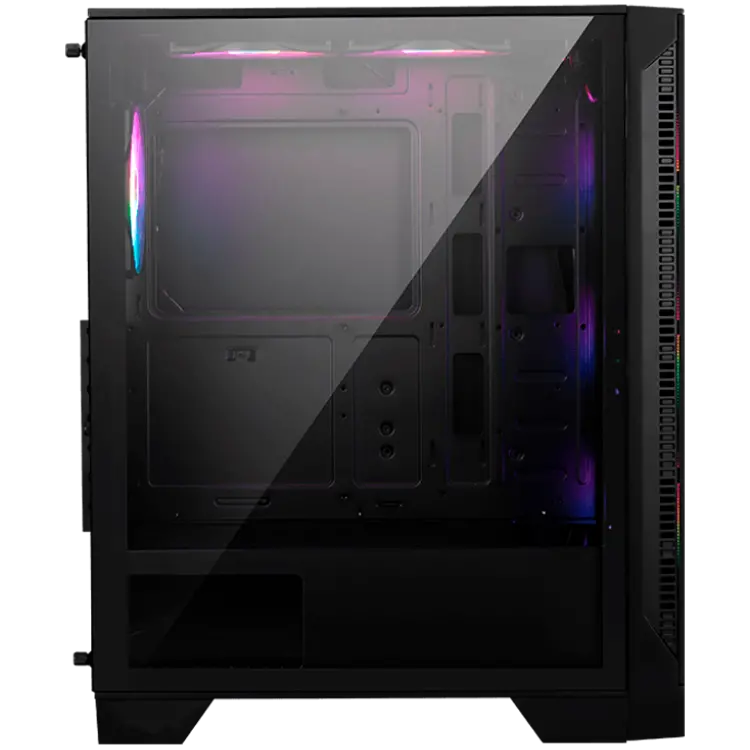 MSI MAG FORGE 120A AIRFLOW, Mid-Tower, ATX/M-ATX/ITX, 2x USB 3.2 Gen 1 Type-A, 1x Audio/1x Mic, LED On/Off Button, ARGB Hub, 6x 120mm ARGB Fans, Mesh Panel, 4mm Tempered Glass - image 3