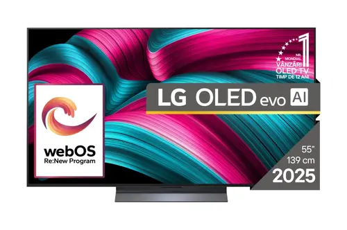 Телевизор, LG OLED55C51LA, 55" UHD OLED evo, 4K (3840 x 2160), DVB-C/T2/S2, Full Cinema Screnn, Alpha 9 AI 4K Gen8, 120Hz Native (VRR 144Hz), ThinQ AI, HDR10, VRR, NVIDIA G-SYNC, AMD FreeSync, Dolby Vision, Dolby Atmos, Wi-Fi 6, Bluetooth, HDMI, USB, Airplay 2, IC