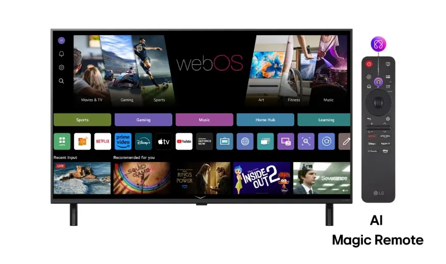 Телевизор, LG 50QNED80A3A, 50" 4K QNED HDR Smart TV, 3840x2160, DVB-T2/C/S2, Alpha 7 AI Processor, HDR10 / HLG, webOS 25 ThinQ, VRR / ALLM / HGiG, 4K Upscaling, WiFi 5, Voice Controll, Bluetooth 5.1, AirPlay 2, LAN, CI, HDMI, SPDIF, Google Cast, 2 pole Stand - image 1