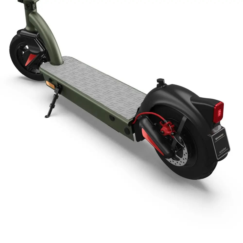 Електрически скутер, Sharp Electric Scooter, Range per charge: 35 km, 350W Motor, LED Display, e-ABS, USB Charging Port, Bluetooth, IPX4 certification, 10" Pneumatic tyre, Triple brake system, Rear Suspension, Max load: 120 kg, Olive Gray - image 5